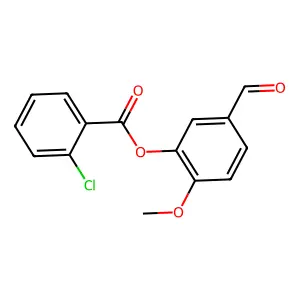 5-Formyl-2-methoxyphenyl 2-chlorobenzoate structure