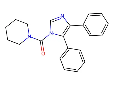(4,5-Diphenylimidazol-1-yl)-piperidin-1-ylmethanone structure