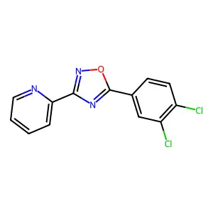 2-[5-(3,4-Dichlorophenyl)-1,2,4-oxadiazol-3-yl]pyridine structure