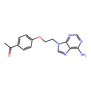 1-{4-[2-(6-amino-9H-purin-9-yl)ethoxy]phenyl}ethanone structure