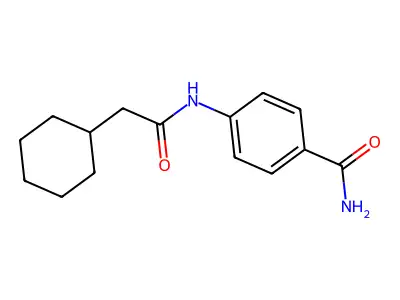4-[(Cyclohexylacetyl)amino]benzamide structure