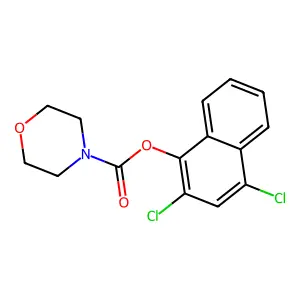 2,4-Dichloronaphthyl morpholine-4-carboxylate structure