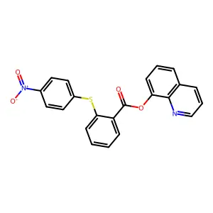 Quinolin-8-yl 2-(4-nitrophenyl)sulfanylbenzoate structure