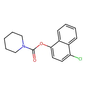 4-Chloronaphthalen-1-yl piperidine-1-carboxylate structure