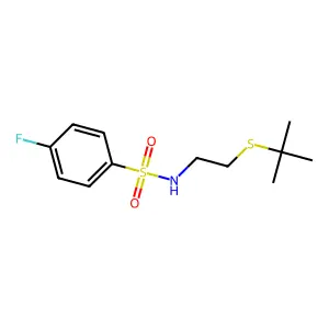 N-[2-(tert-butylsulfanyl)ethyl]-4-fluorobenzenesulfonamide structure