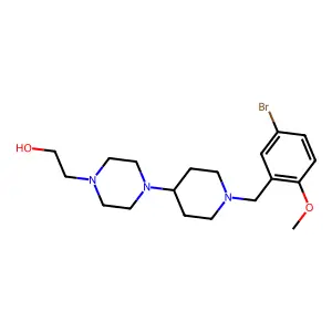 2-{4-[1-(5-Bromo-2-methoxybenzyl)piperidin-4-yl]piperazin-1-yl}ethanol structure