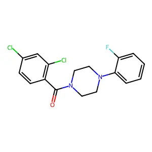 (2,4-Dichlorophenyl)-[4-(2-fluorophenyl)piperazin-1-yl]methanone structure