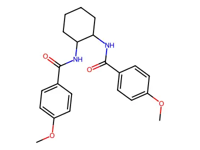 4-methoxy-N-[2-[(4-methoxybenzoyl)amino]cyclohexyl]benzamide structure