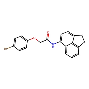 2-(4-bromophenoxy)-N-(1,2-dihydroacenaphthylen-5-yl)acetamide structure