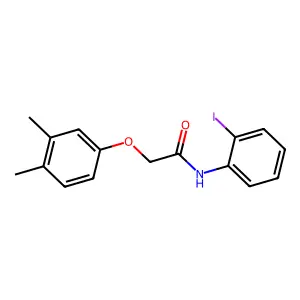 2-(3,4-dimethylphenoxy)-N-(2-iodophenyl)acetamide structure
