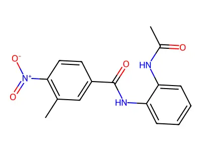 N-(2-acetamidophenyl)-3-methyl-4-nitrobenzamide structure