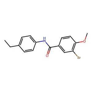 3-bromo-N-(4-ethylphenyl)-4-methoxybenzamide structure
