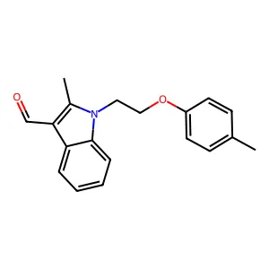 2-methyl-1-[2-(4-methylphenoxy)ethyl]-1H-indole-3-carbaldehyde structure