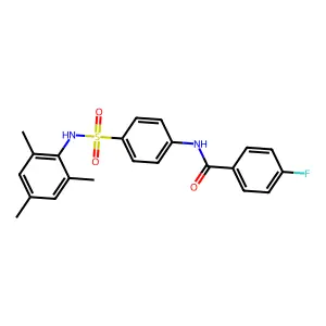 4-fluoro-N-{4-[(mesitylamino)sulfonyl]phenyl}benzamide structure