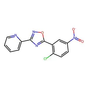 5-(2-Chloro-5-nitrophenyl)-3-(pyridin-2-yl)-1,2,4-oxadiazole structure