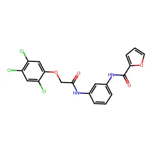 N-[3-[[2-(2,4,5-trichlorophenoxy)acetyl]amino]phenyl]furan-2-carboxamide structure