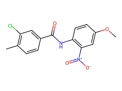 3-chloro-N-(4-methoxy-2-nitrophenyl)-4-methylbenzamide structure