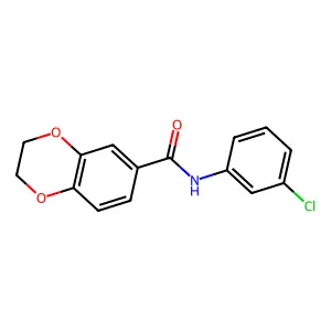 N-(3-chlorophenyl)-2,3-dihydro-1,4-benzodioxine-6-carboxamide structure