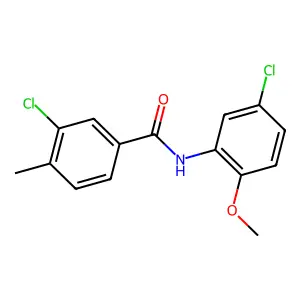 3-chloro-N-(5-chloro-2-methoxyphenyl)-4-methylbenzamide structure