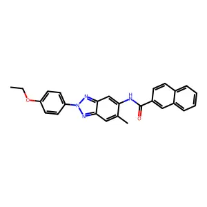 N-[2-(4-ethoxyphenyl)-6-methylbenzotriazol-5-yl]naphthalene-2-carboxamide structure