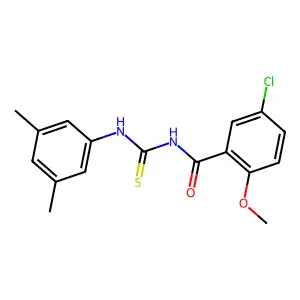 5-chloro-N-[(3,5-dimethylphenyl)carbamothioyl]-2-methoxybenzamide structure