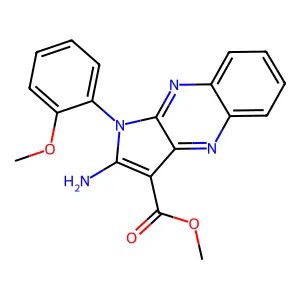 methyl 2-amino-1-(2-methoxyphenyl)-1H-pyrrolo[2,3-b]quinoxaline-3-carboxylate structure