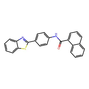 N-[4-(1,3-benzothiazol-2-yl)phenyl]naphthalene-1-carboxamide structure