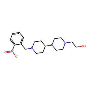 2-{4-[1-(2-Nitrobenzyl)piperidin-4-yl]piperazin-1-yl}ethanol structure