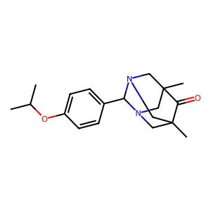 2-(4-Isopropoxyphenyl)-5,7-dimethyl-1,3-diazaadamantan-6-one structure