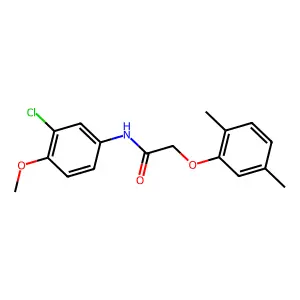 N-(3-chloro-4-methoxyphenyl)-2-(2,5-dimethylphenoxy)acetamide structure