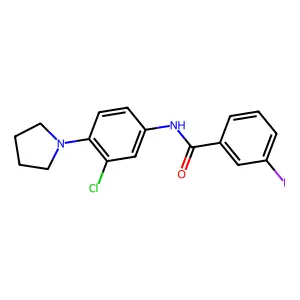 N-[3-chloro-4-(pyrrolidin-1-yl)phenyl]-3-iodobenzamide structure