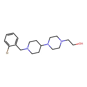 2-[4-[1-[(2-Bromophenyl)methyl]piperidin-4-yl]piperazin-1-yl]ethanol structure