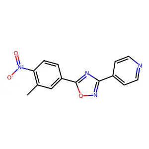 4-[5-(3-Methyl-4-nitrophenyl)-1,2,4-oxadiazol-3-yl]pyridine structure