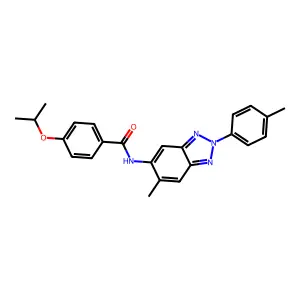 N-[6-methyl-2-(4-methylphenyl)benzotriazol-5-yl]-4-propan-2-yloxybenzamide structure