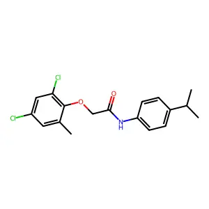2-(2,4-dichloro-6-methylphenoxy)-N-(4-propan-2-ylphenyl)acetamide structure