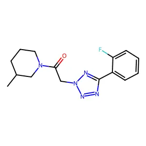 2-[5-(2-Fluoro-phenyl)-tetrazol-2-yl]-1-(3-methyl-piperidin-1-yl)-ethanone structure
