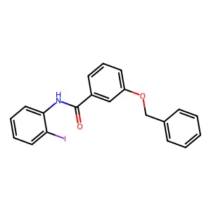N-(2-iodophenyl)-3-phenylmethoxybenzamide structure