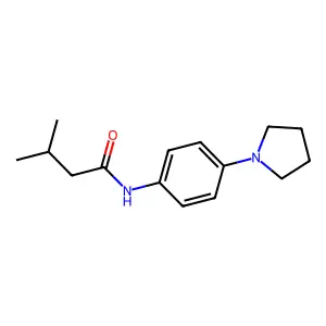 3-methyl-N-[4-(pyrrolidin-1-yl)phenyl]butanamide structure
