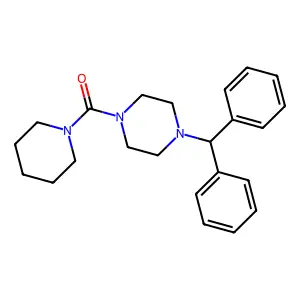 (4-Benzhydrylpiperazin-1-yl)-piperidin-1-ylmethanone structure