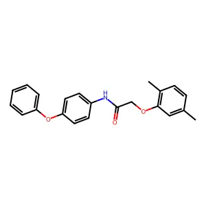 2-(2,5-dimethylphenoxy)-N-(4-phenoxyphenyl)acetamide structure
