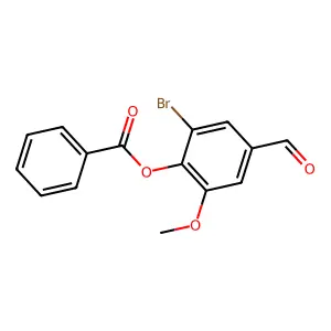 2-Bromo-4-formyl-6-methoxyphenyl benzoate structure