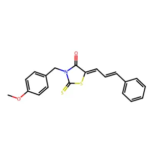 3-[(4-Methoxyphenyl)methyl]-5-(3-phenyl-2-propen-1-ylidene)-2-thioxo-4-thiazolidinone structure