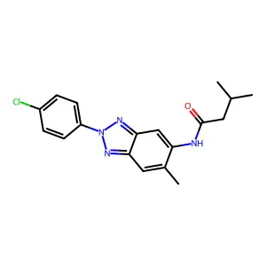 N-[2-(4-chlorophenyl)-6-methylbenzotriazol-5-yl]-3-methylbutanamide structure