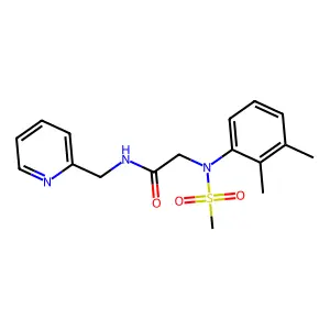 2-(2,3-dimethyl-N-methylsulfonylanilino)-N-(pyridin-2-ylmethyl)acetamide structure