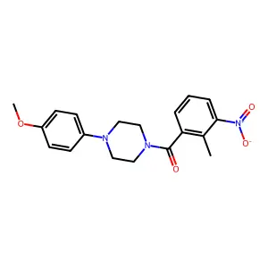 [4-(4-Methoxyphenyl)piperazin-1-yl]-(2-methyl-3-nitrophenyl)methanone structure