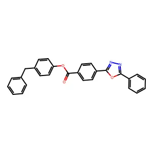 4-Benzylphenyl 4-(5-phenyl-1,3,4-oxadiazol-2-yl)benzoate structure