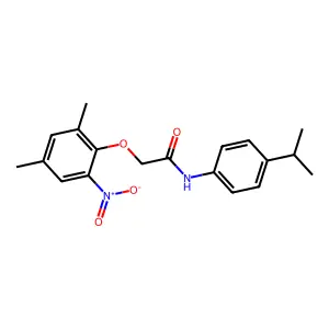 2-(2,4-dimethyl-6-nitrophenoxy)-N-(4-propan-2-ylphenyl)acetamide structure
