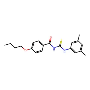 4-butoxy-N-[(3,5-dimethylphenyl)carbamothioyl]benzamide structure