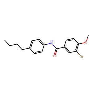 3-bromo-N-(4-butylphenyl)-4-methoxybenzamide structure