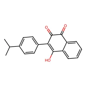 2-Hydroxy-3-(4-isopropylphenyl)naphthoquinone structure